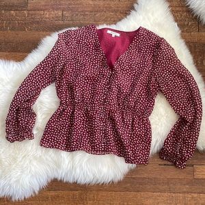 Madewell peplum blouse 🌸